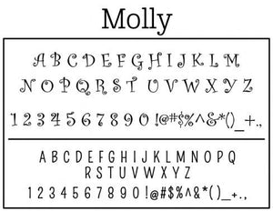 Molly Personalized Self-inking Round Return Address Design Fonts