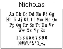 Nicholas Personalized Self-inking Round Return Address Design Font