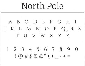 North Personalized Self-inking Round Return Address Design Font