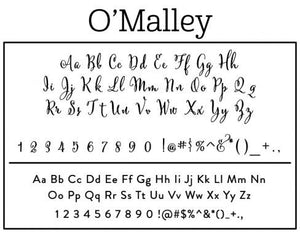 OMalley Return Address Self Inking Stamp font