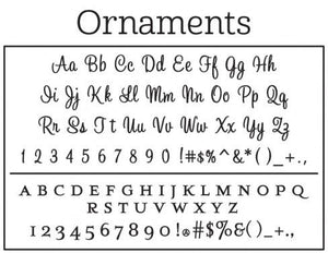 Ornaments Personalized Self-inking Round Return Address Design Font