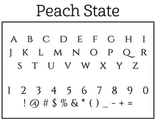Peach Personalized Self-inking Round Return Address Design Font