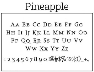 Pineapple Personalized Self-inking Round Desk Design Font