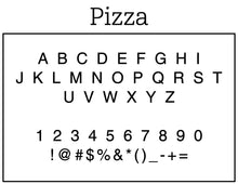 Pizza Personalized Self-inking Round Return Address Stamp Font