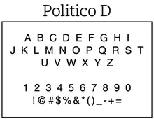 Politico Personalized Self-inking Round Return Address Design Font