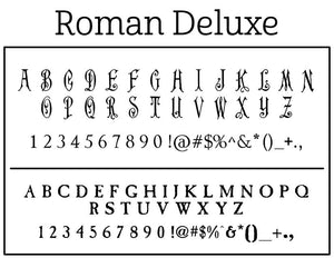 Roman Personalized Self-inking Round Return Address Stamp Font