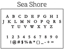 Kelly Hughes Sea Shore Personalized Self-inking Round Return Address Stamp Font