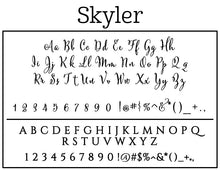 Skyler Personalized Self-inking Round Return Address Stamp Font