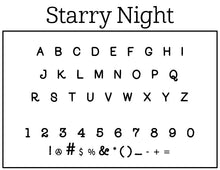 Starry Night Rectangle Personalized Self Inking Return Address Stamp font 