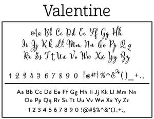 Valentine Return Address Self Inking Stamp Fonts
