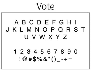 Vote Personalized Self-inking Round Return Address Stamp Font