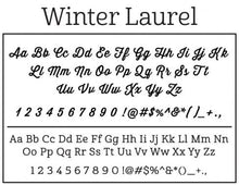 Winter Laurel  Personalized Self-inking Round Return Address Stamp Fonts