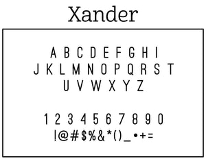 Xander Personalized Self Inking Return Address Stamp Font
