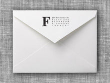 Franklin Rectangle Personalized Self Inking Return Address Stamp on Envelope