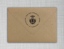 Friendship Personalized Self-inking Round Return Address Stamp on Envelope
