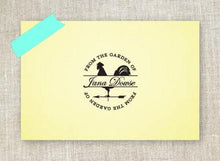Garden Personalized Self-inking Round Return Address Stamp on Envelope