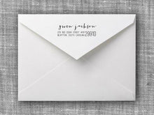 Gwen Rectangle Personalized Self Inking Return Address Stamp on Envelope