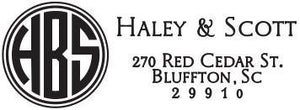 Haley Rectangle Personalized Self Inking Return Address Stamp