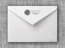 Haley Rectangle Personalized Self Inking Return Address Stamp on Envelope