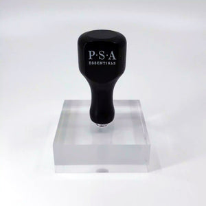 PSA Essentials Craft Hand Stamp Square Acrylic Block with Wooden Handle