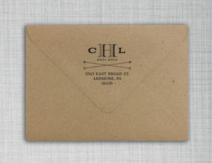 Harvey Self Inking Stamp Design on Envelope