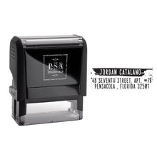 Rectangle PSA Essentials Personalized Self-Inking Return Address Stamp Black