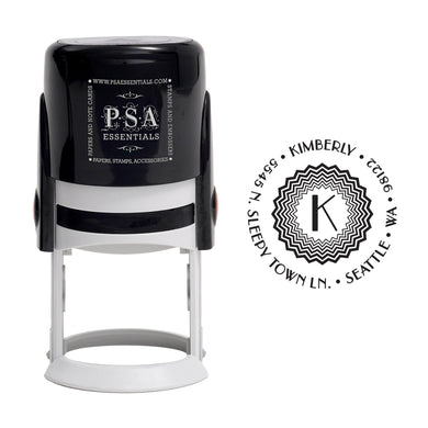 Round PSA Essentials Personalized Self-Inking Return Address Stamp