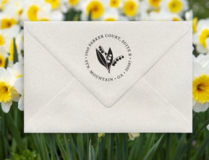 Lily of the Valley Return Address Stamp