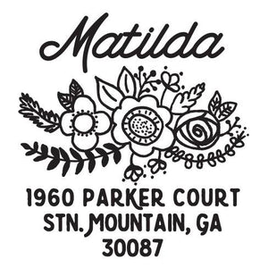 Matilda Personalized Self-inking Round Return Address Design