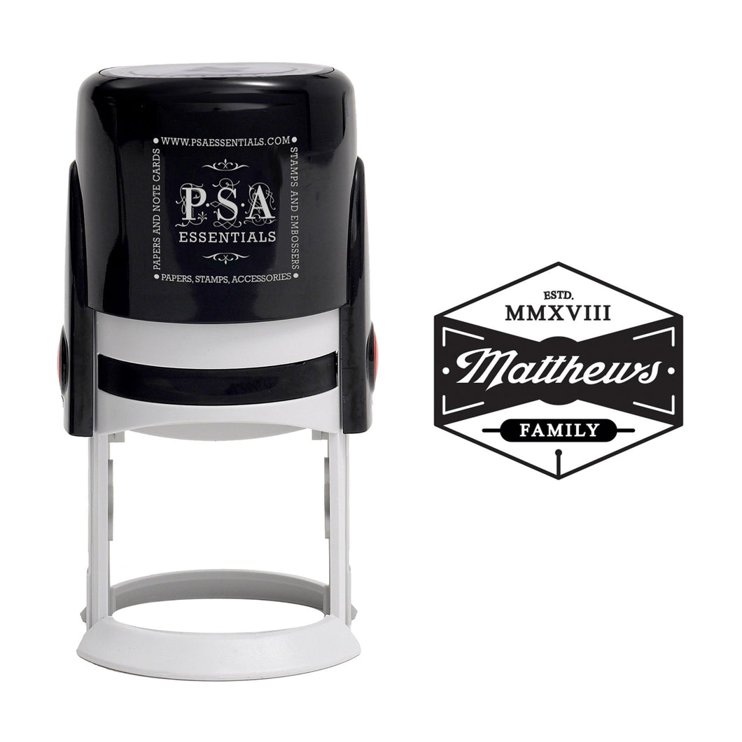 Round PSA Essentials Personalized Self-Inking Return Address Stamp