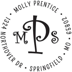 Molly Personalized Self-inking Round Return Address Design