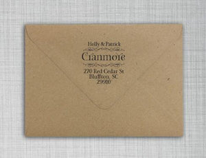 Nora Personalized Self-inking Round Return Address Design on Envelope