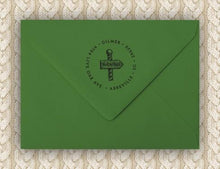 North Personalized Self-inking Round Return Address Design on Envelope