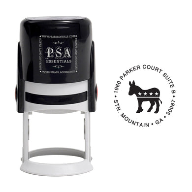 Round PSA Essentials Personalized Self-Inking Return Address Stamp