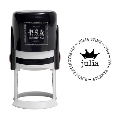 Round PSA Essentials Personalized Self-Inking Return Address Stamp