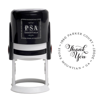 Round PSA Essentials Personalized Self-Inking Return Address Stamp