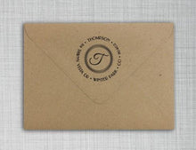 Thompson Personalized Self Inking Return Address Stamp on Envelope